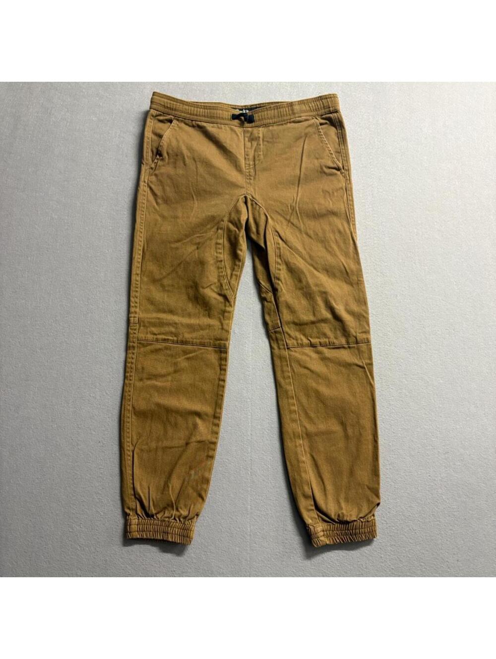 Brooklyn Cloth Jogger Pants Mens Large Brown Cotton Blend Elastic Waist Stretch